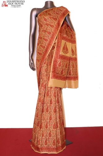 Exclusive Pure Printed Silk Saree-Finest Quality